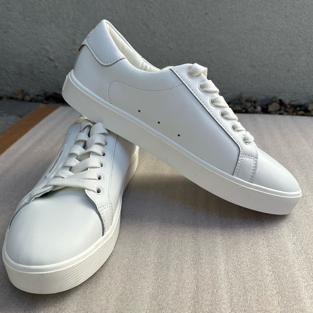 New, No Box: Sam Edelman White Leather Sneakers Ethyl Low Top Women’s Size 9 - Picture 7 of 10